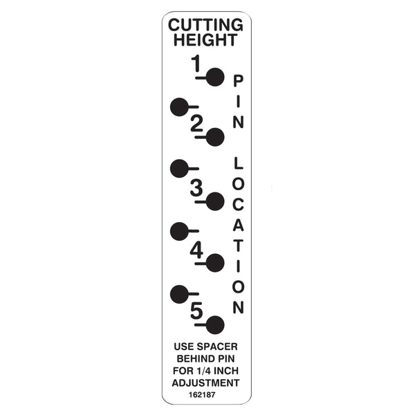 162187 - DECAL - CUTTING HEIGHT M1