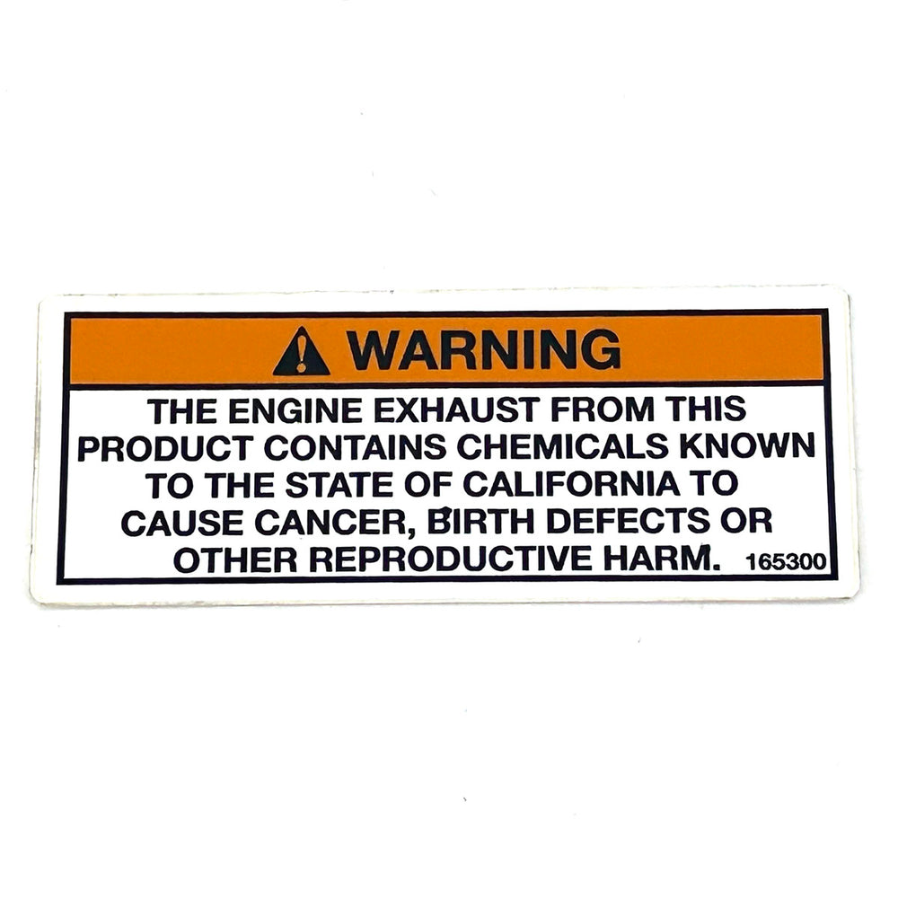 165300 - DECAL - EXHAUST WARNING